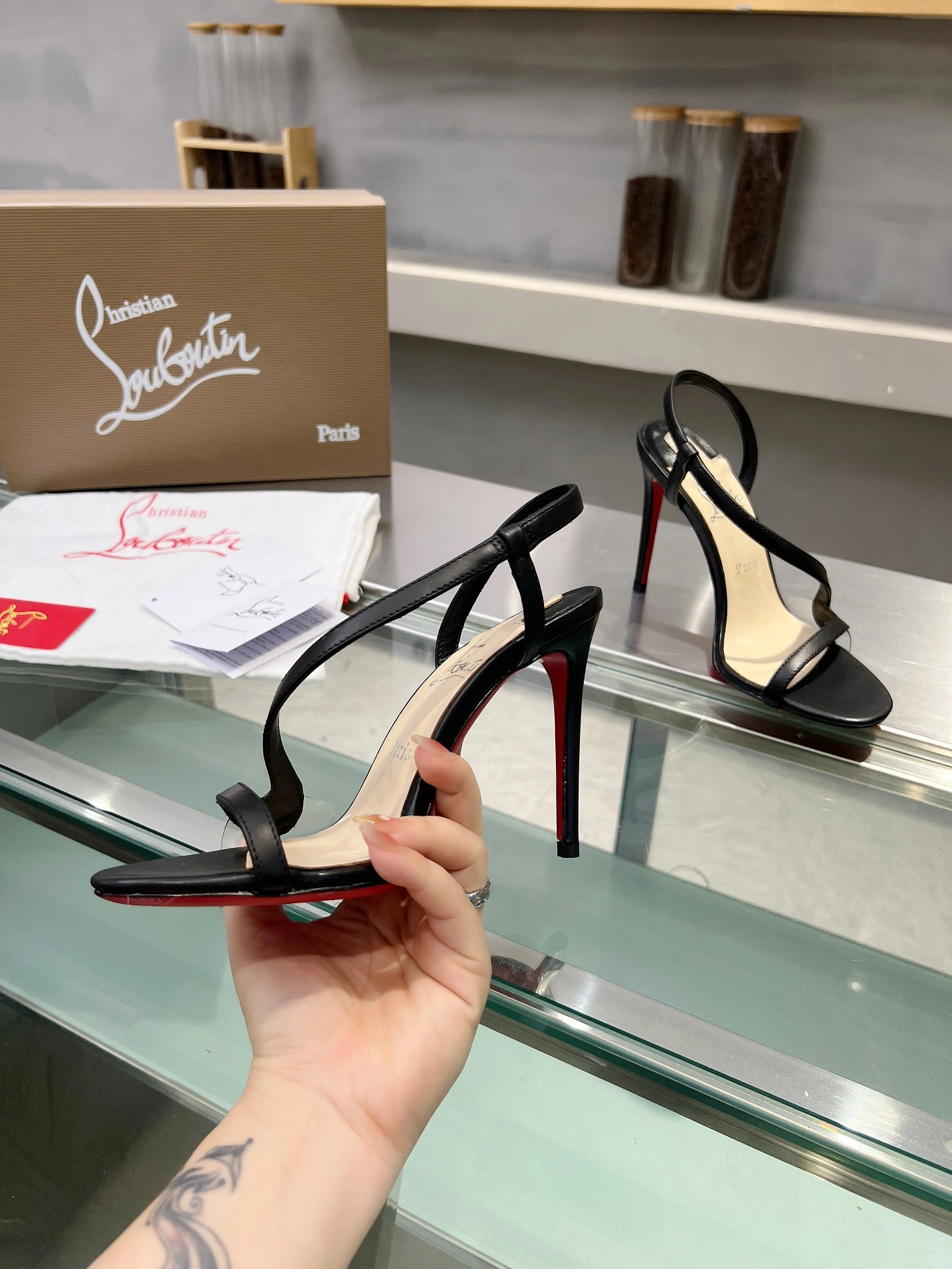 &COCO-- 8ou2ou 3210190BK01 Heel height：10.5CM sheepskin item:D-X000G0388